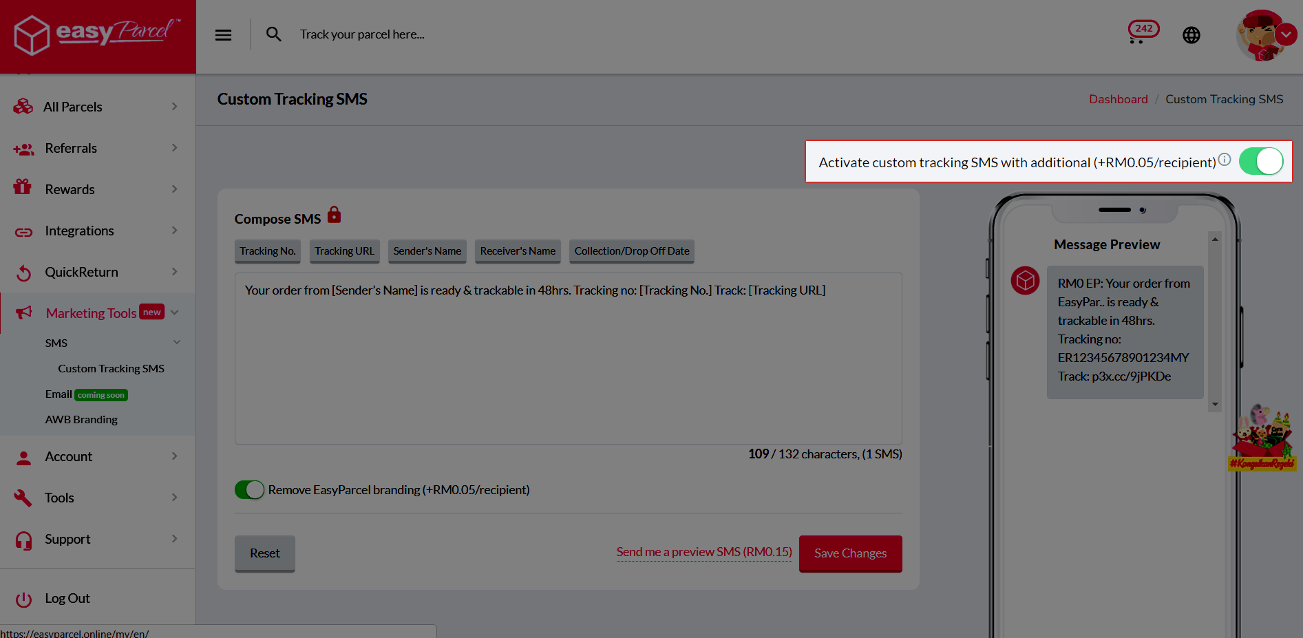 Step 4: Make sure the feature is on