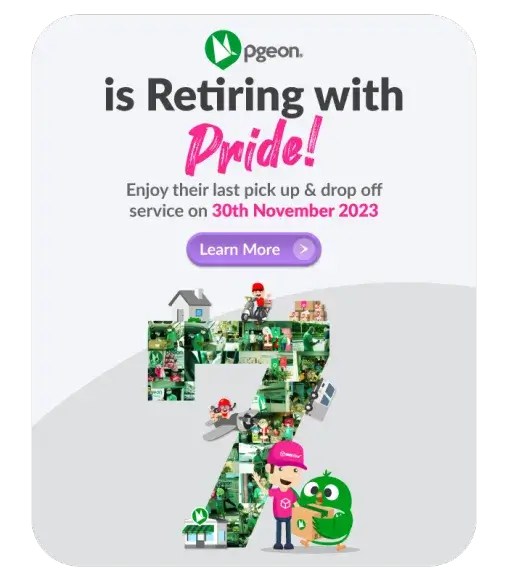 Pgeon is retiring with pride!