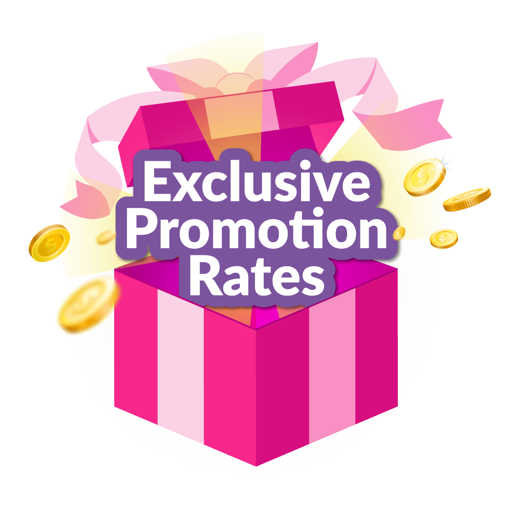 Welcoming gift - Exclusive Promotion Rates