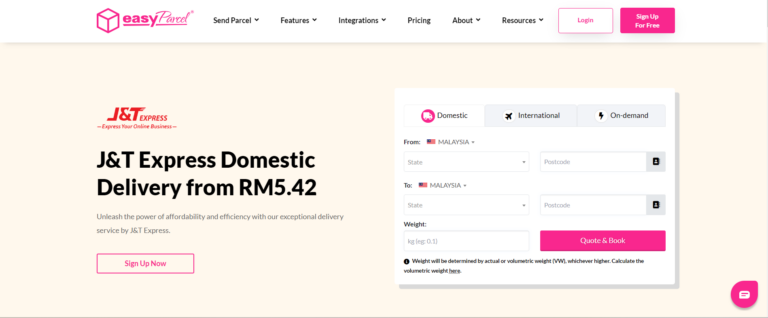 J&T Express -Best Courier To Send Parcel Within Malaysia 2024