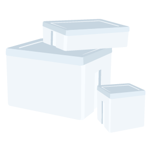 different size polyform box
