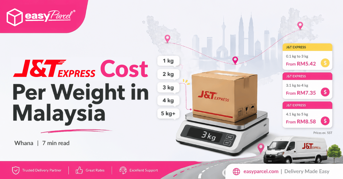 J&T Express Cost Per Weight in Malaysia
