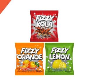 hard candy hides a fizzy surprise inside!