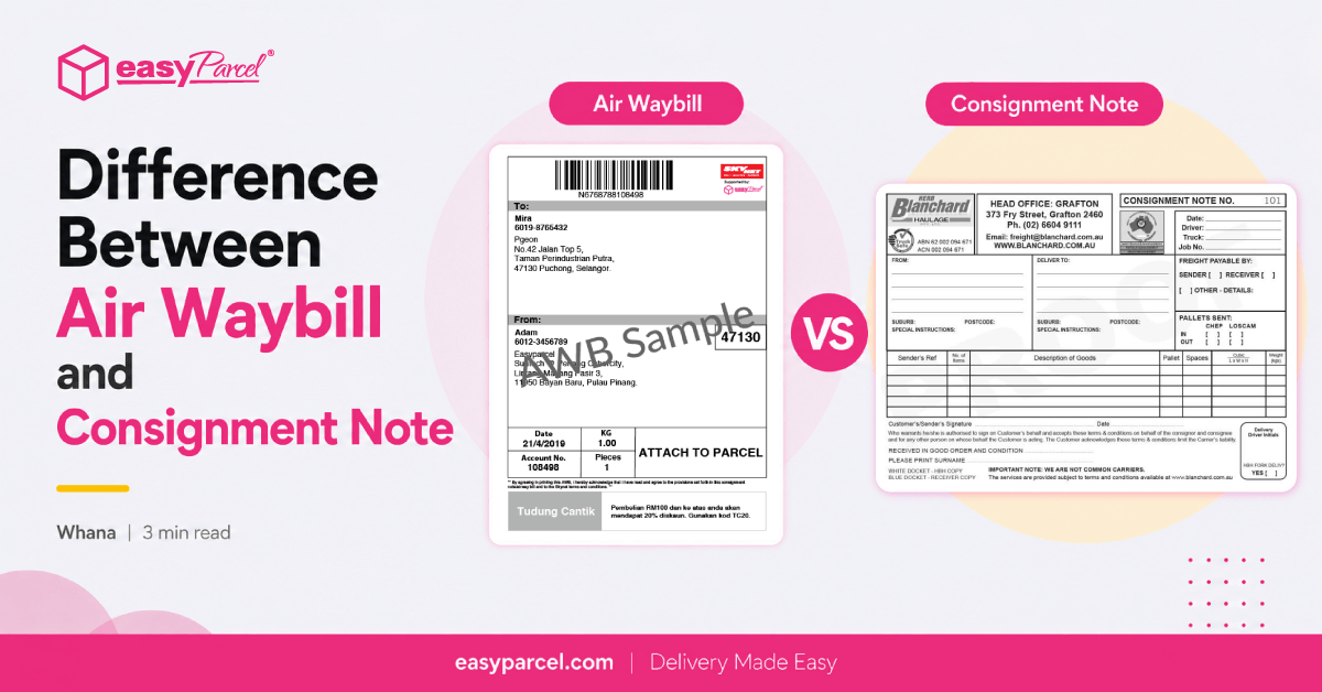 Difference Between Air Waybill and Consignment Note