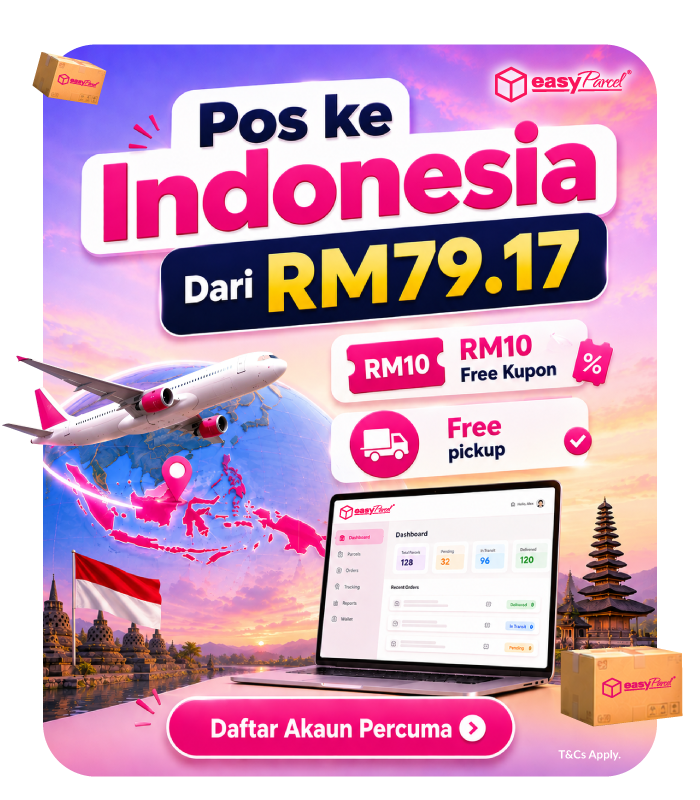 Pos ke Indonesia Dari RM79.17