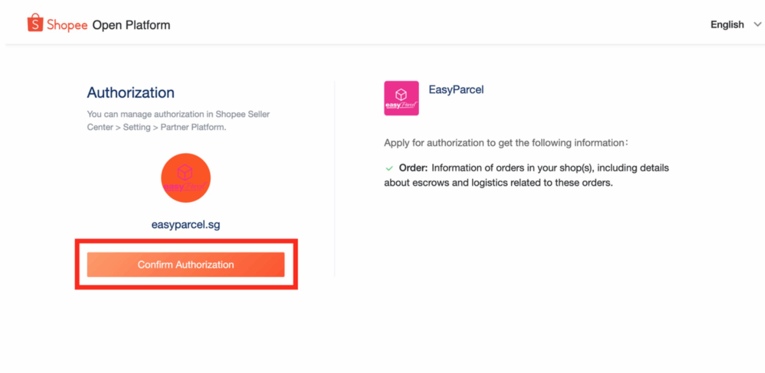 Activate EasyParcel