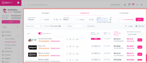 compare shipping postage to Malaysia