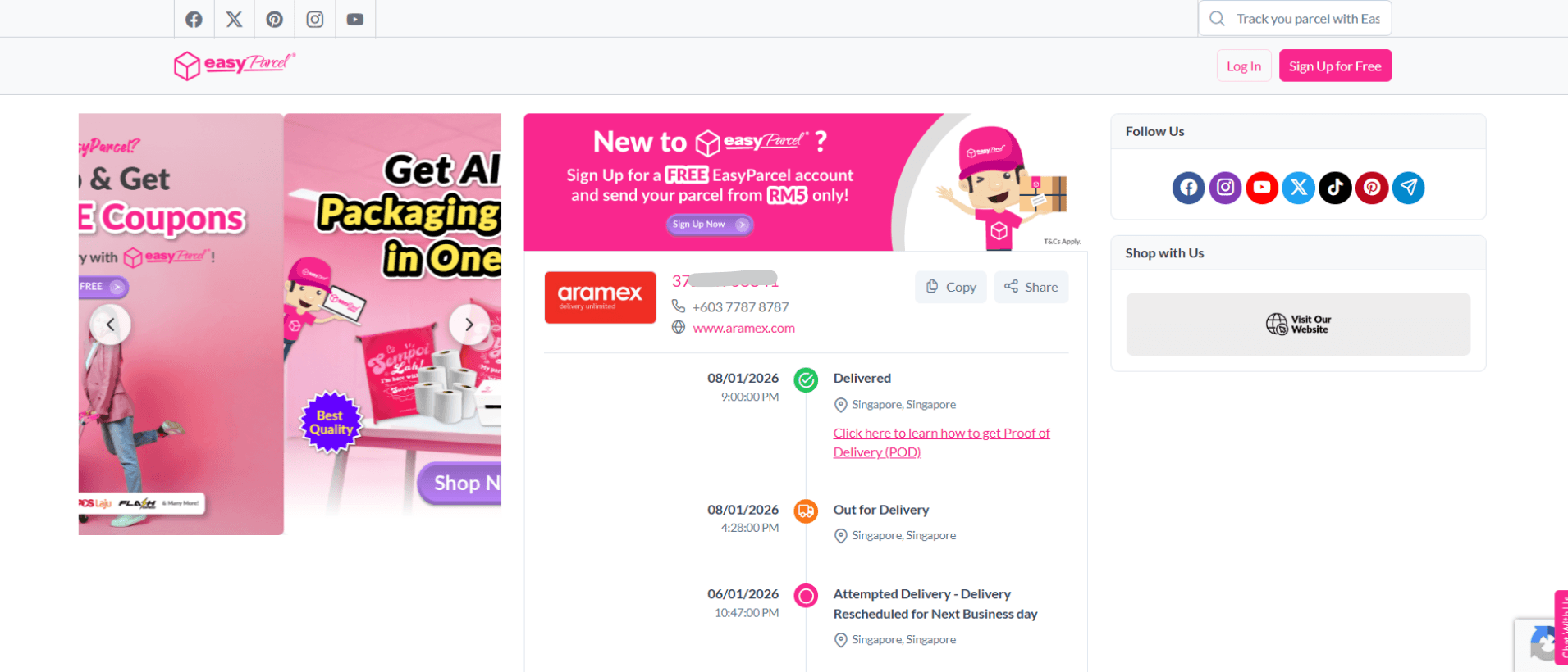 Oversea Delivery, International Courier