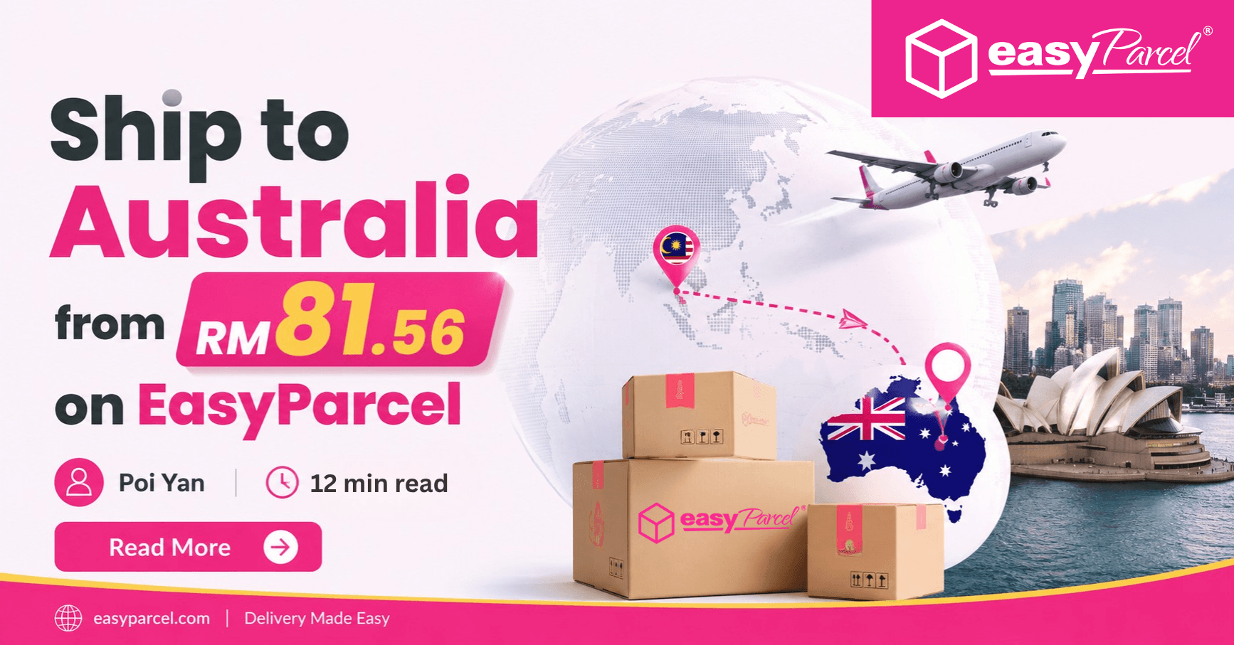 Ship to Australia from RM81.56 on EasyParcel