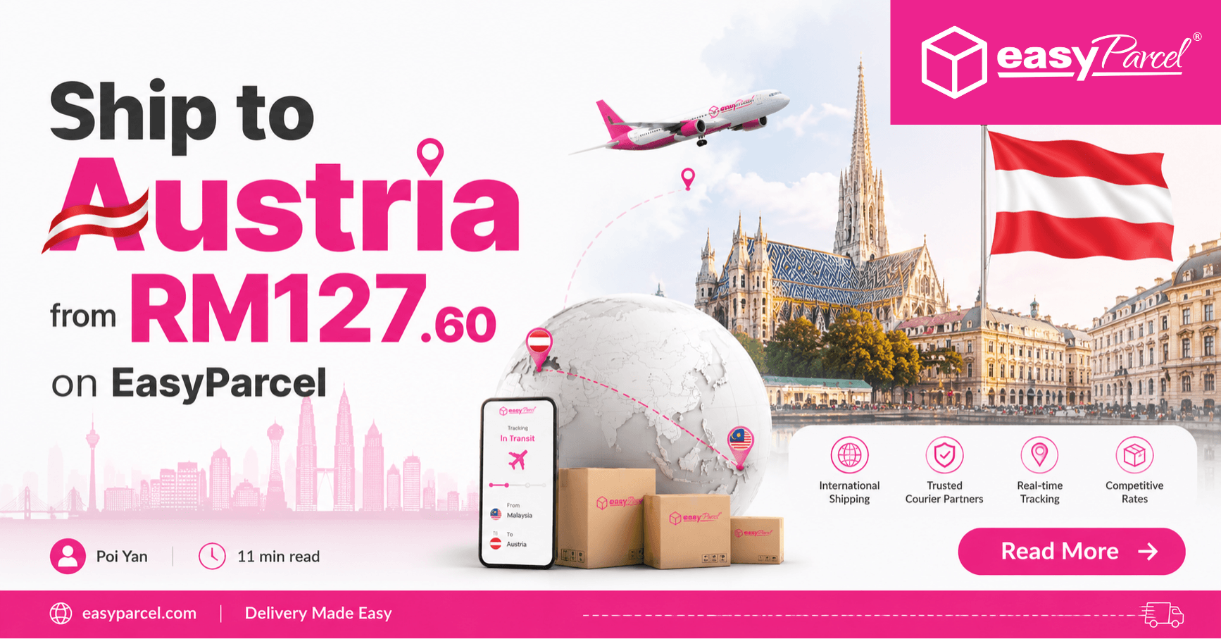 Ship to Austria from RM127.60 on EasyParcel