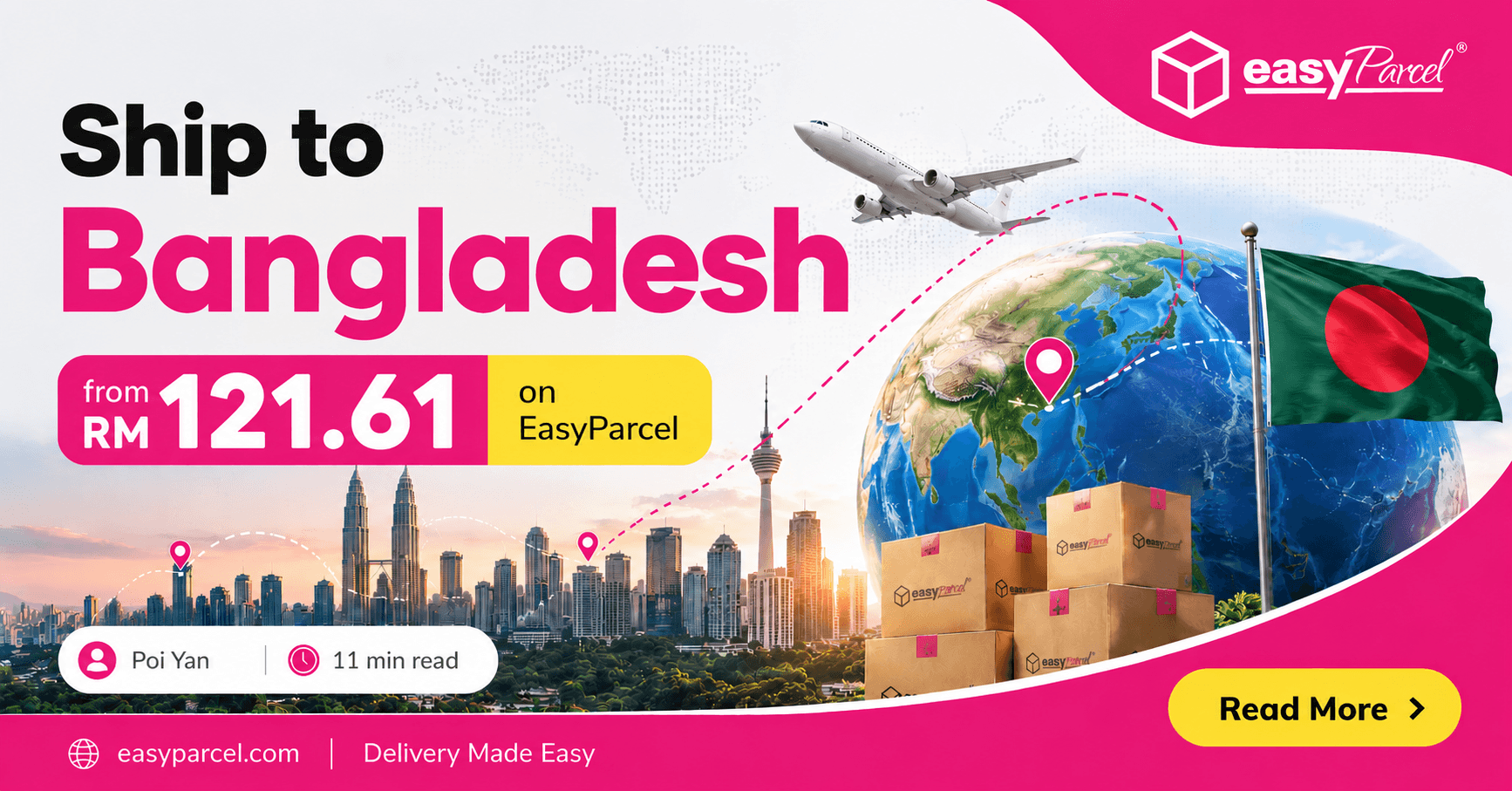 Ship to Bangladesh from RM121.61 on EasyParcel