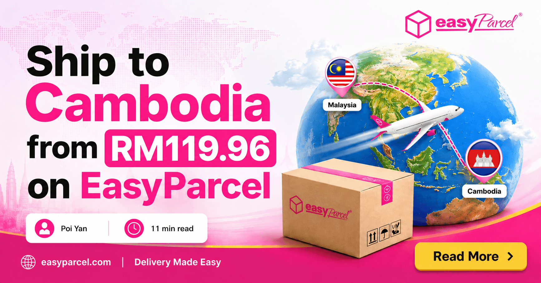 Ship to Cambodia from RM119.96 on EasyParcel