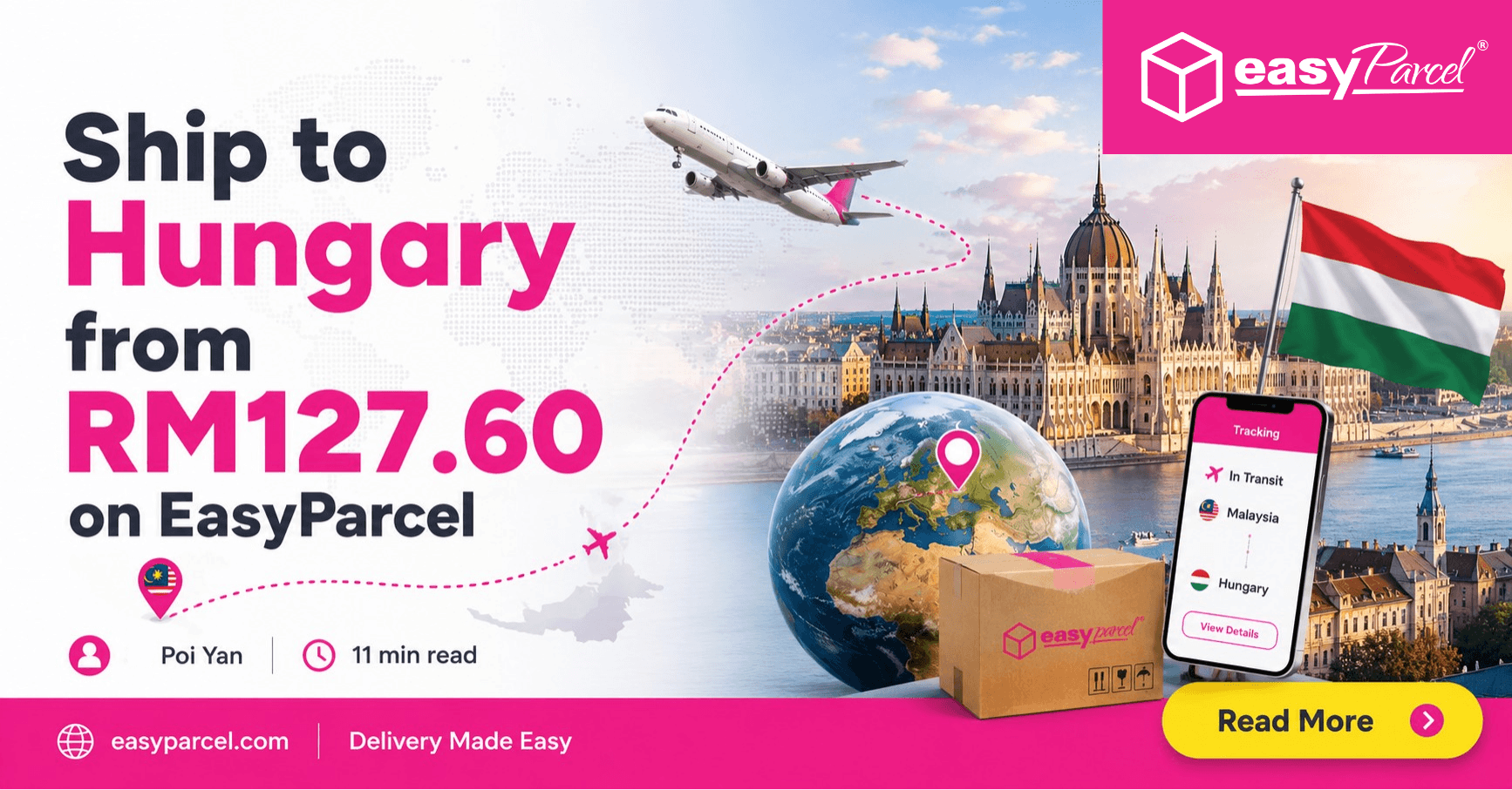 Ship to Hungary from RM127.60 on EasyParcel