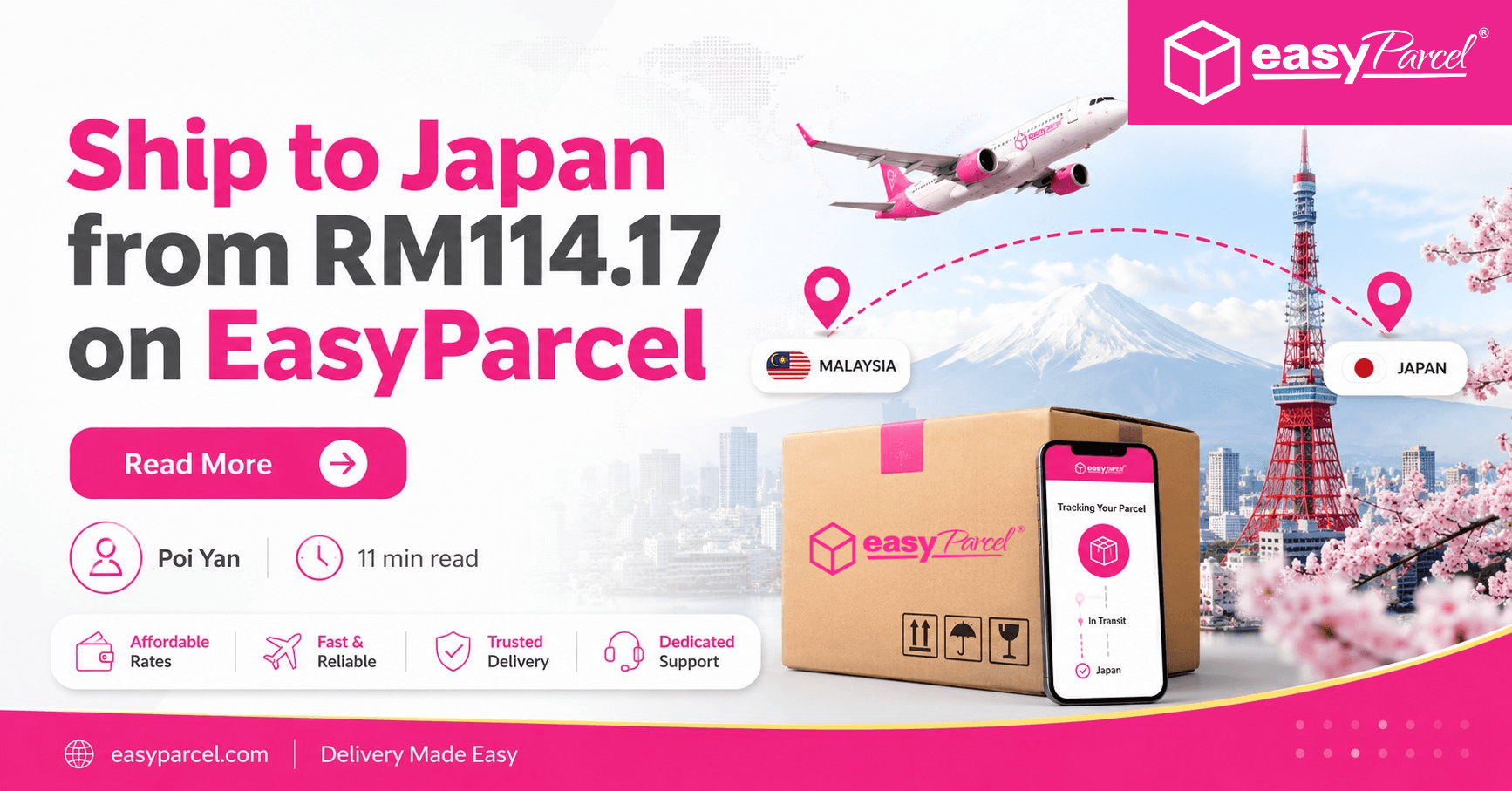 Ship to Japan from RM114.17 on EasyParcel