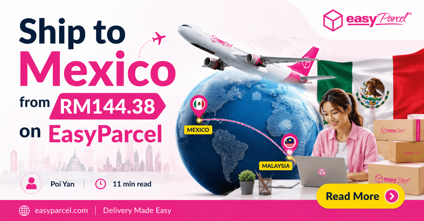 Ship to Mexico from RM144.38 on EasyParcel