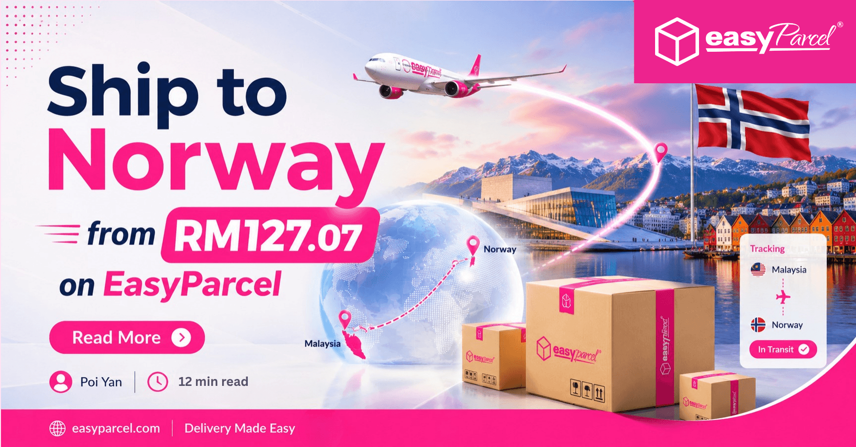 Ship to Norway from RM127.07 on EasyParcel