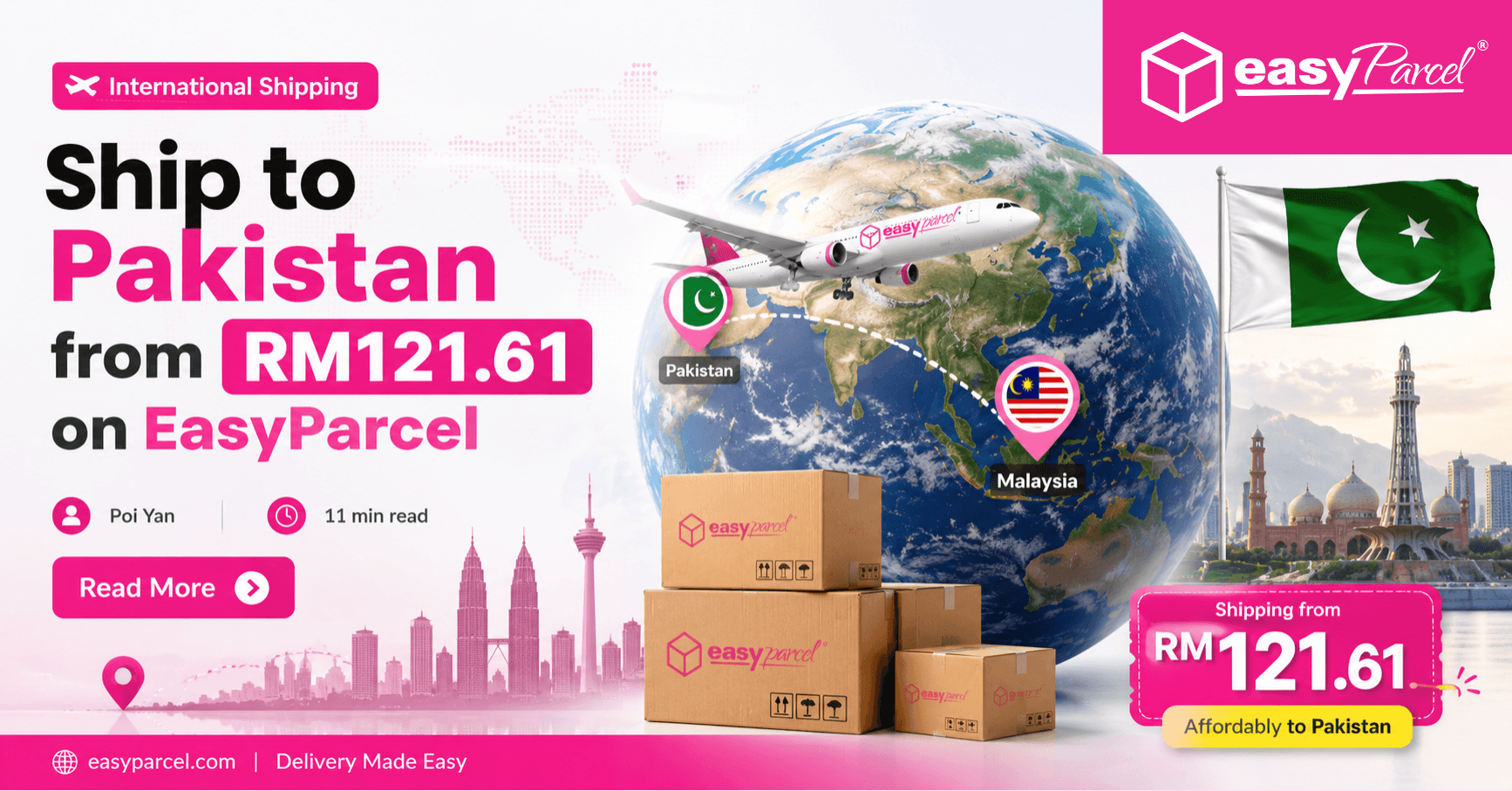 Ship to Pakistan from RM121.61 on EasyParcel