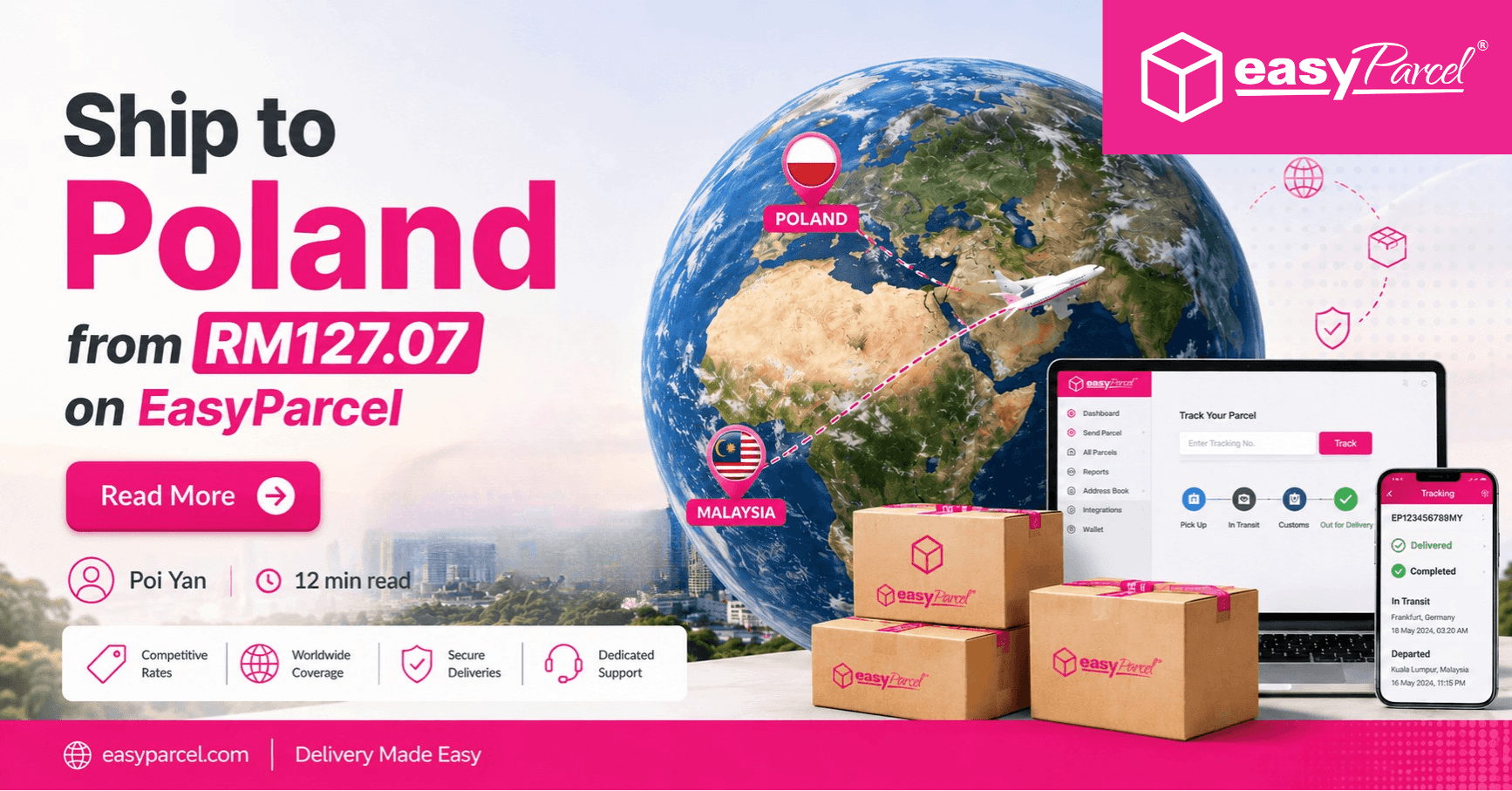 Ship to Poland from RM127.07 on EasyParcel