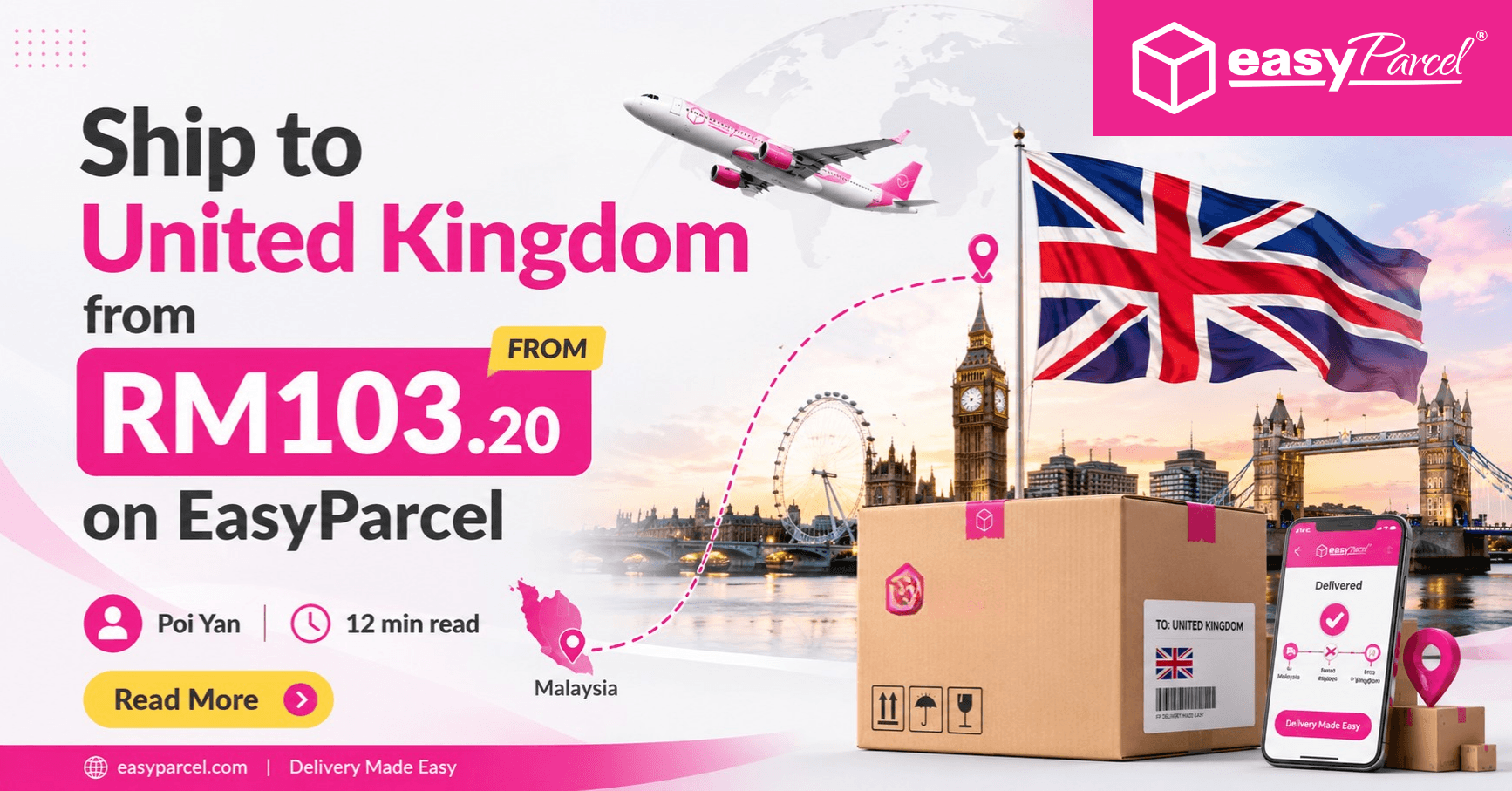 Ship to United Kingdom from RM103.20 on EasyParcel