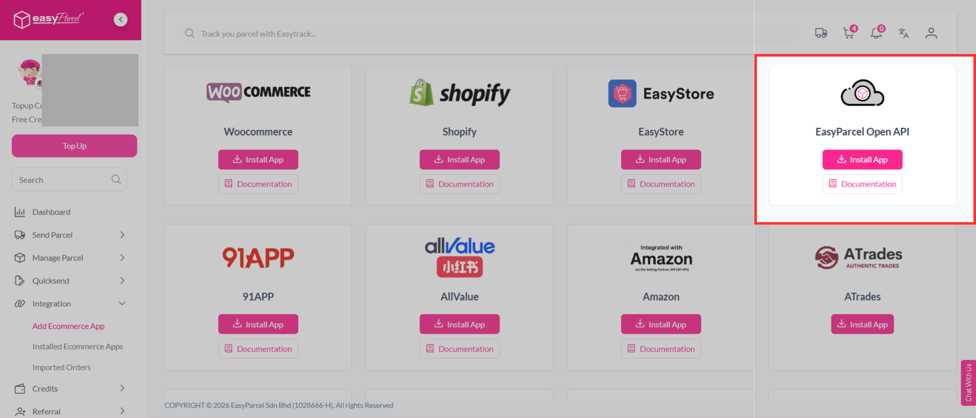 EasyParcel API Integration