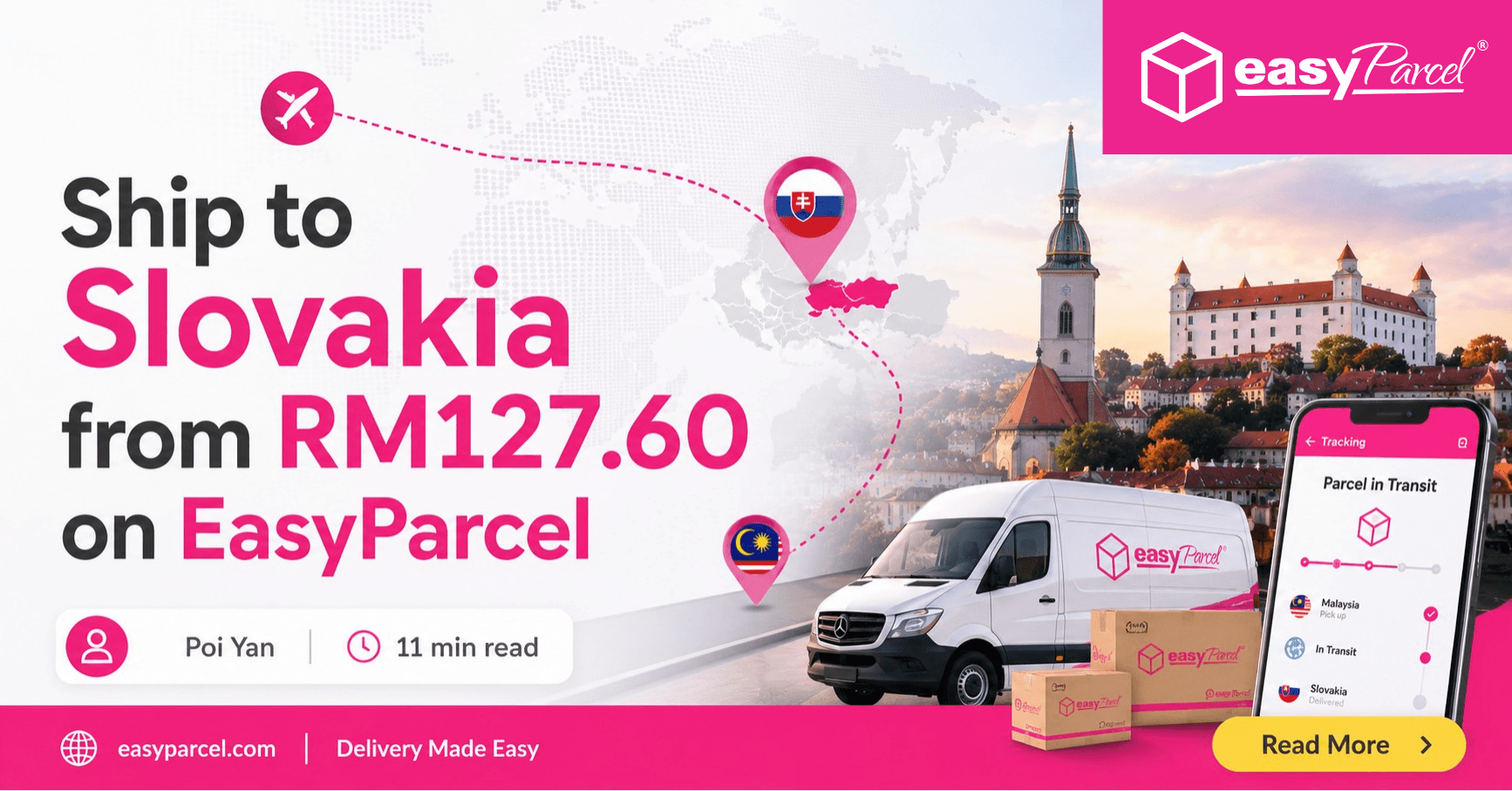 Ship to Slovakia from RM127.60 on EasyParcel