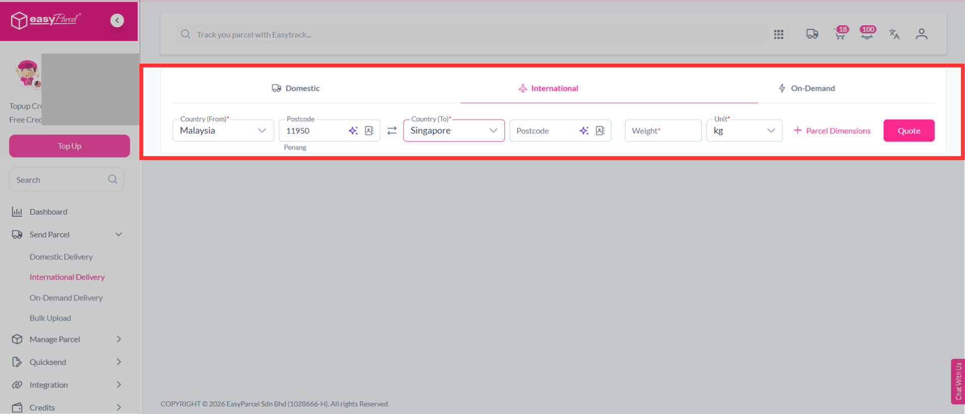 FedEx Booking Step 3