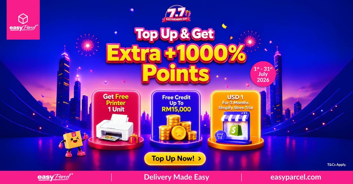 7.7 EasyMember Day: Get Extra +1000% Reward Points + Free Credit up to RM15,000