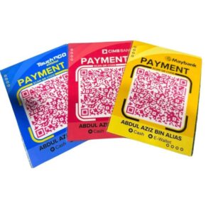 Merchant Displays a QR Code for QR payment Malaysia