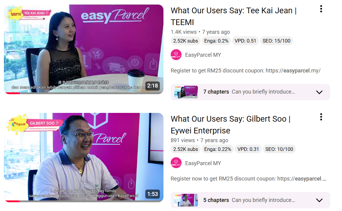 Share the Testimonial Video