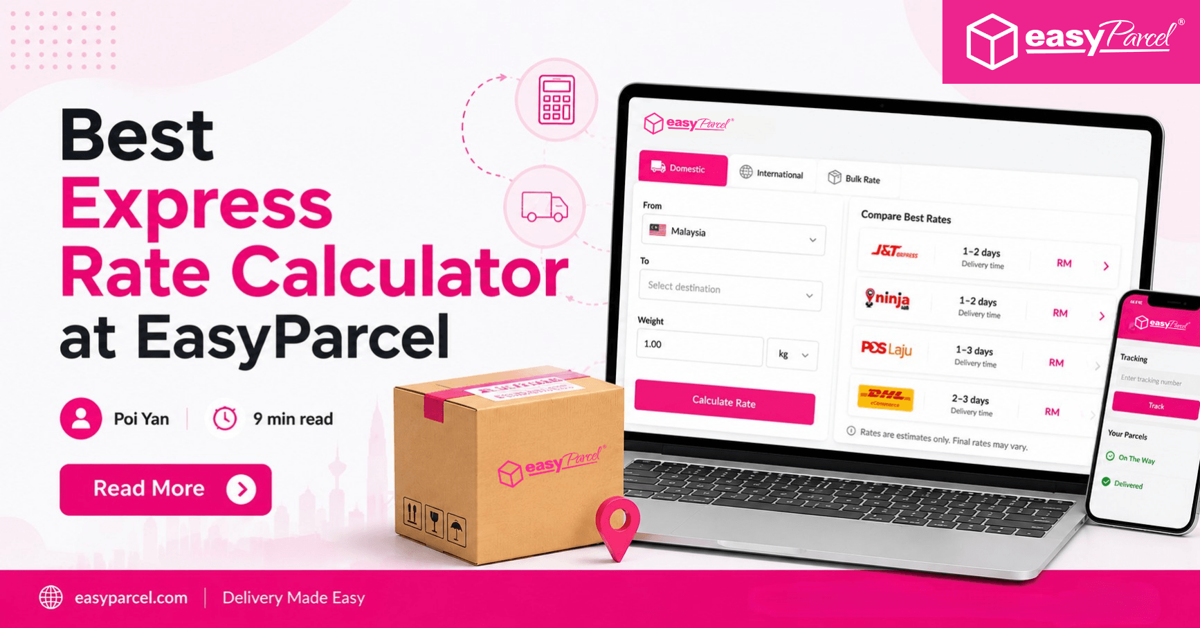 Best Express Rate Calculator at EasyParcel