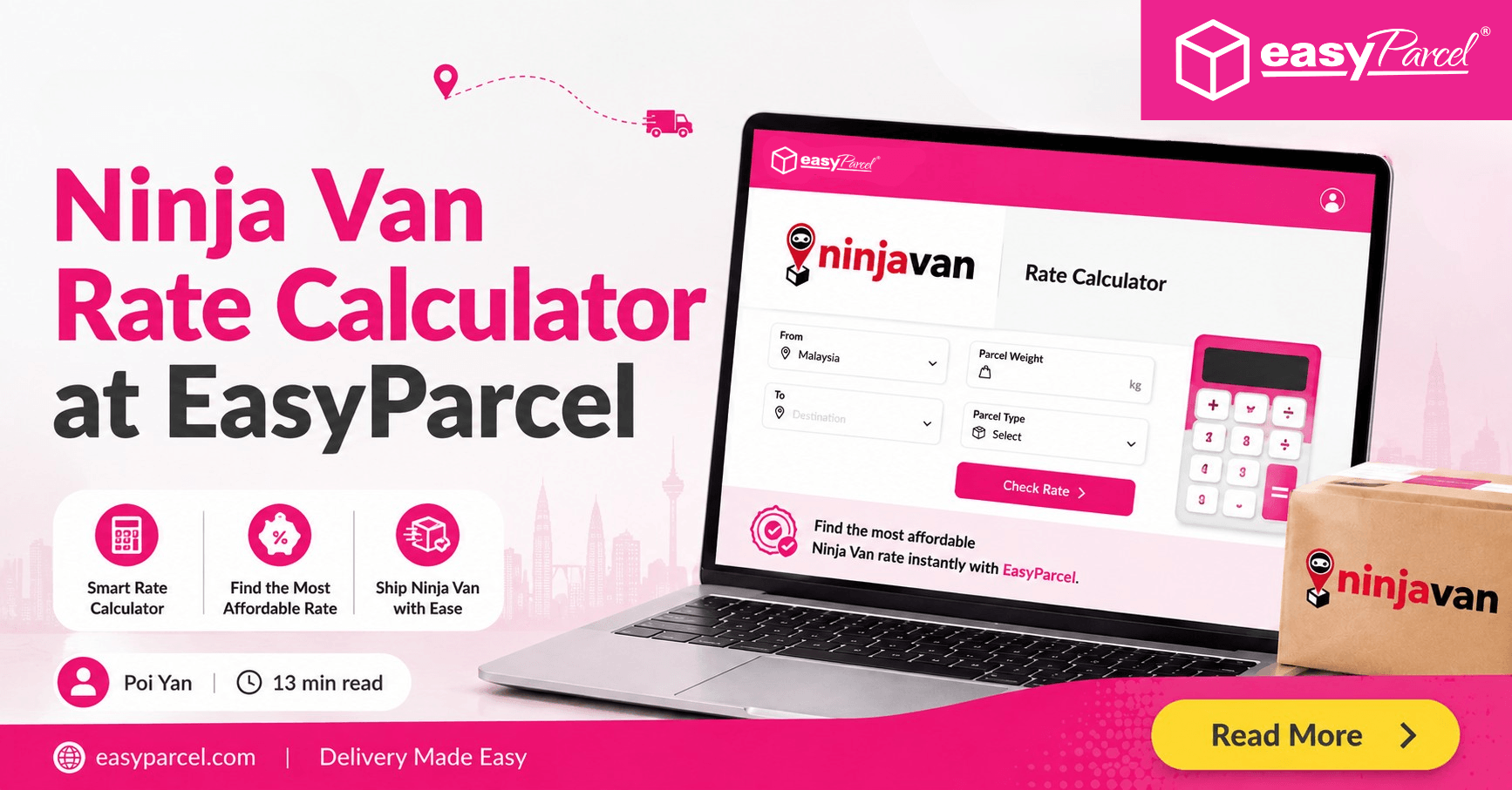 Ninja Van Rate Calculator at EasyParcel