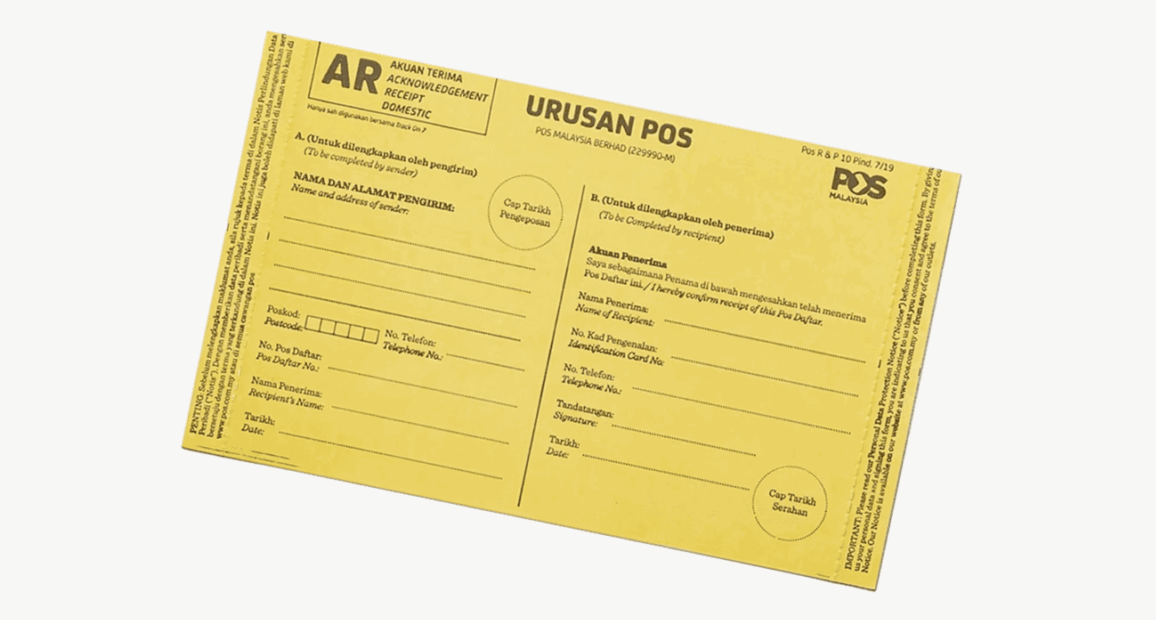 Registered Mail Pos Malaysia