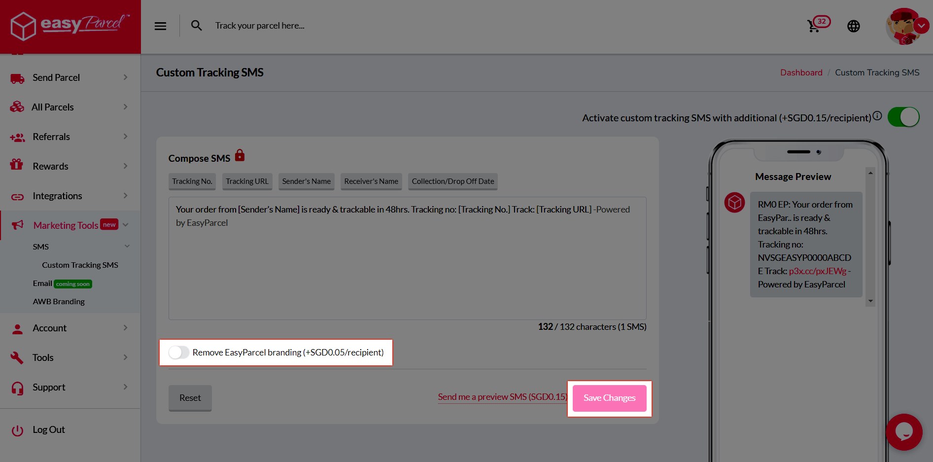 Step-3-Save-your-Custom-Tracking-SMS-template