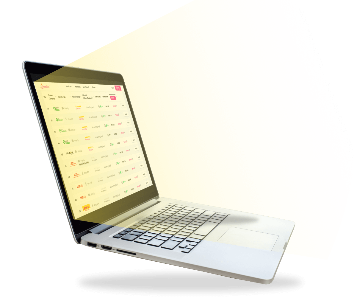 EasyParcel - Top Courier Service Booking Platform - laptop
