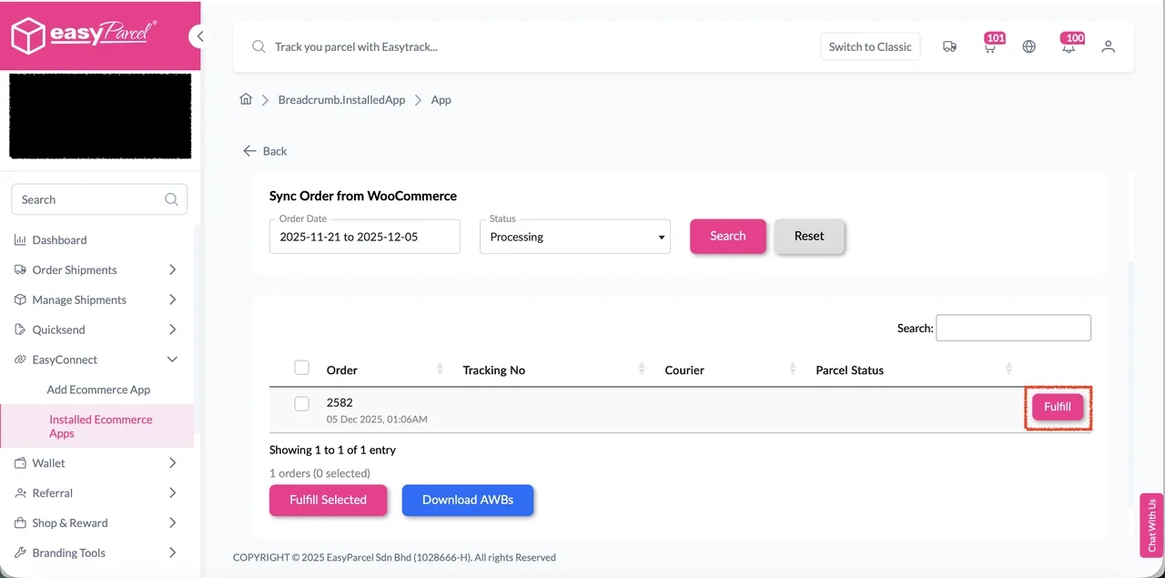 Woocommerce auto update order status and tracking info after fulfillment 6