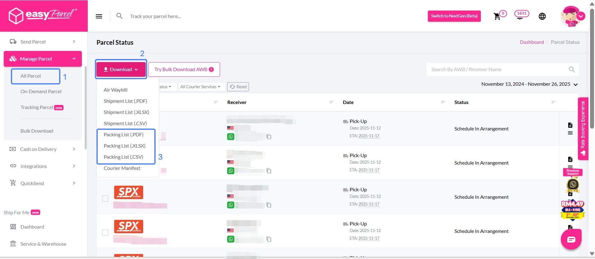 courier-packing-list-easyparcel
