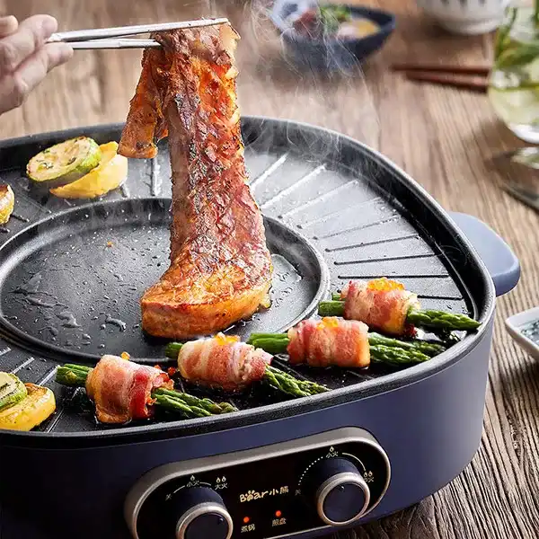 Electric Grill with Hot Pot