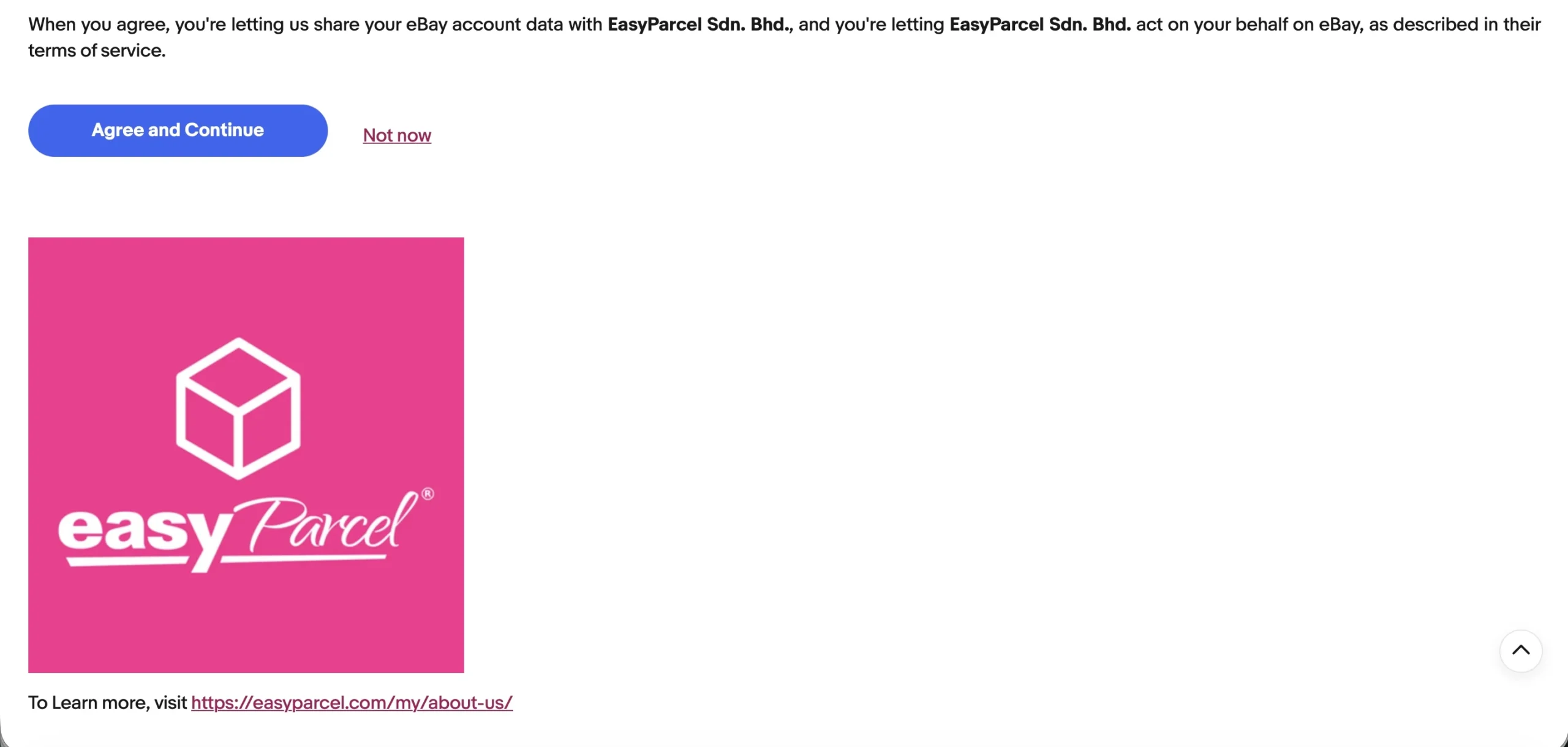 Integrate your Ebay store in EasyParcel website6