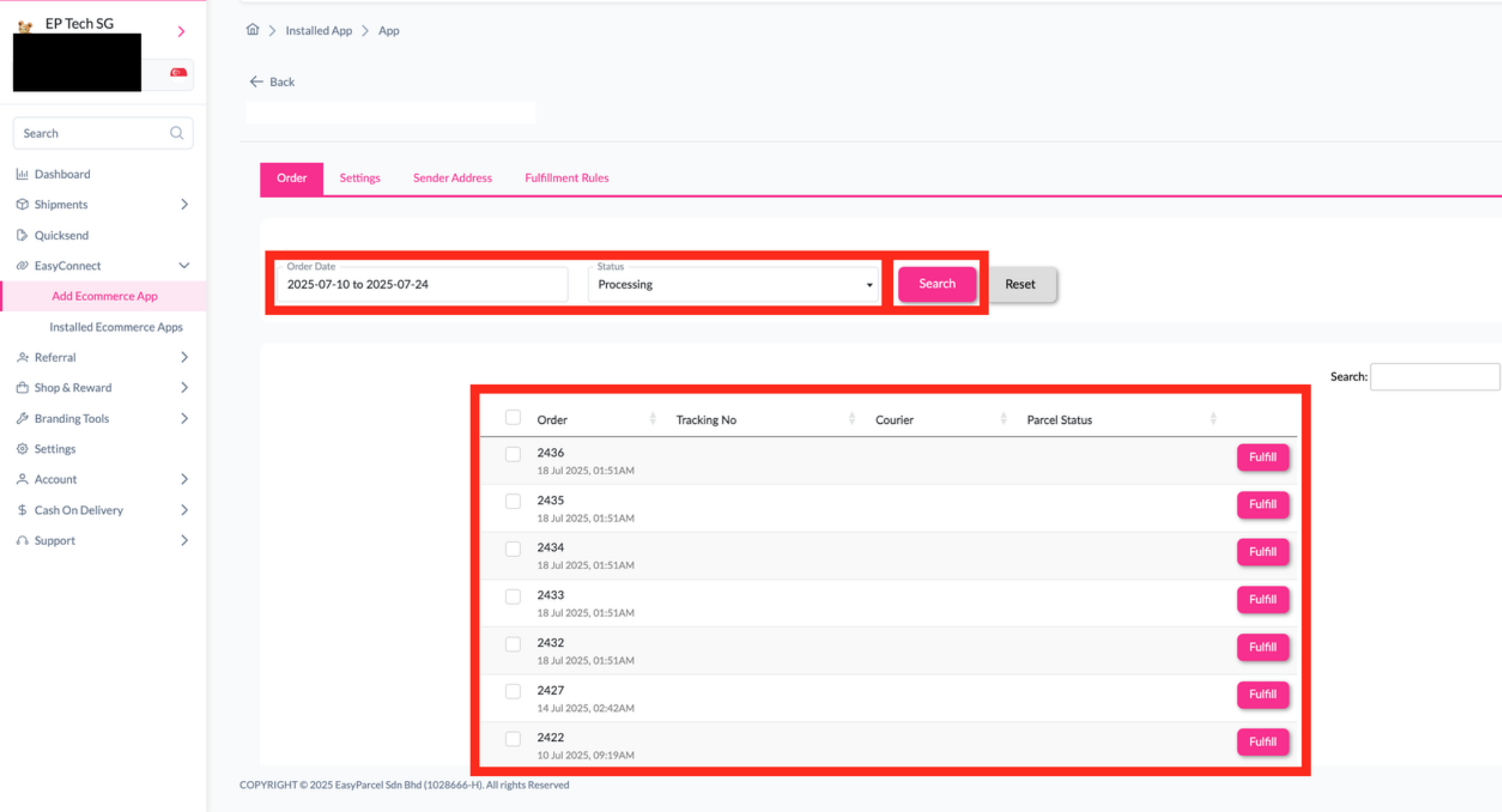 Import and Fulfill Orders