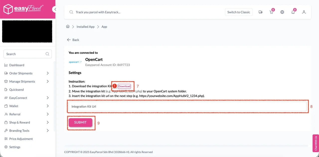 OpenCart Integrate 3