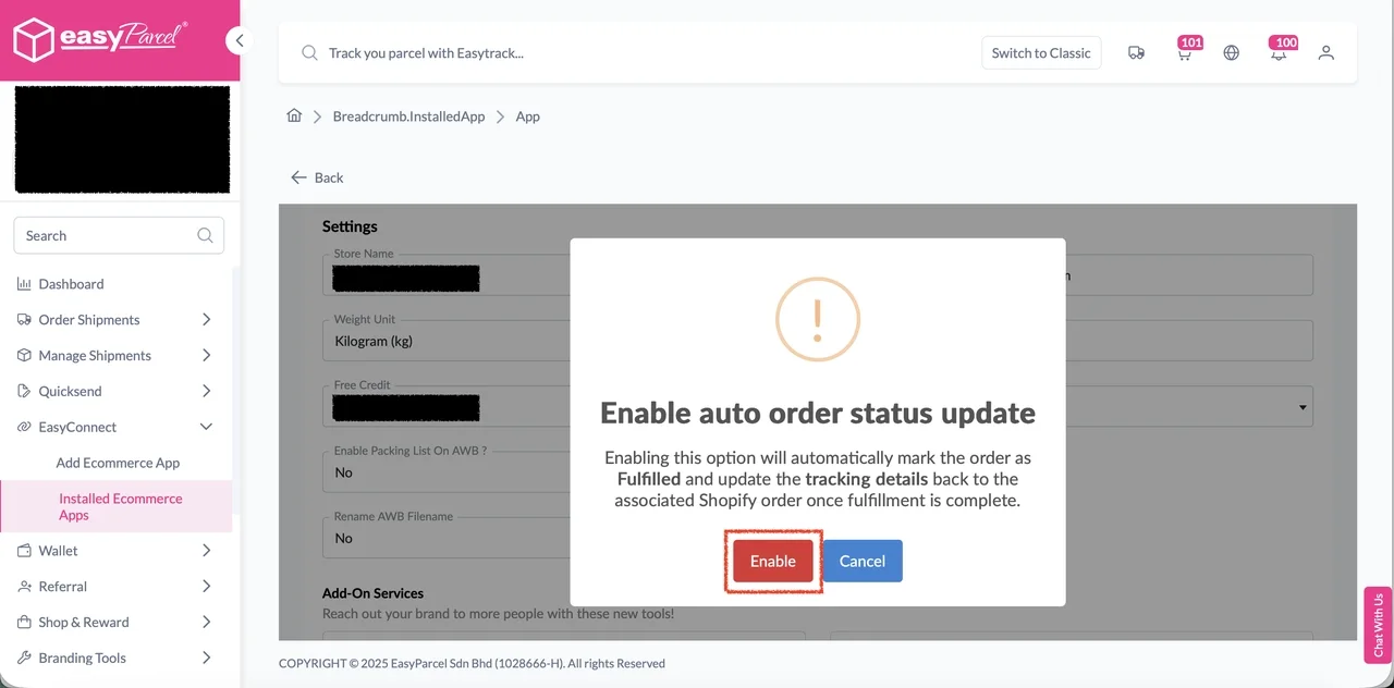 Shopify auto update order status and tracking info after fulfillment 3