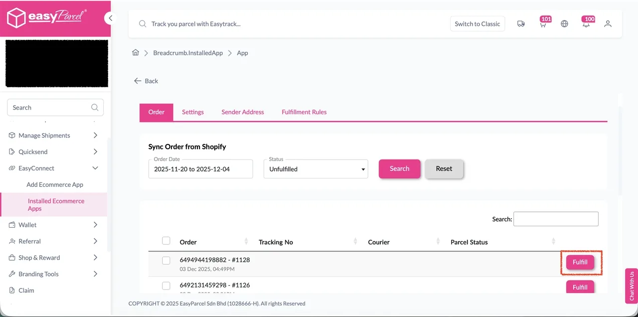 Shopify auto update order status and tracking info after fulfillment 5
