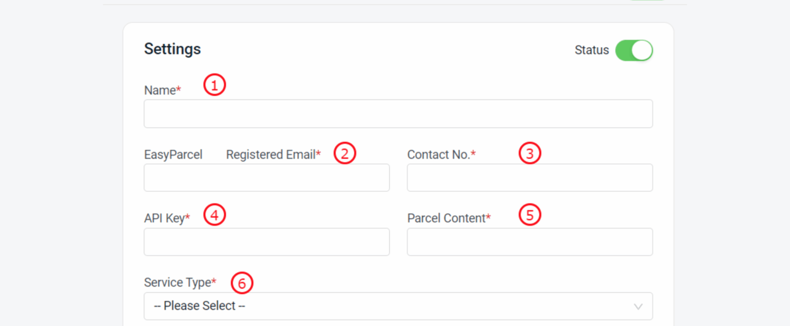 Configure the EasyParcel App