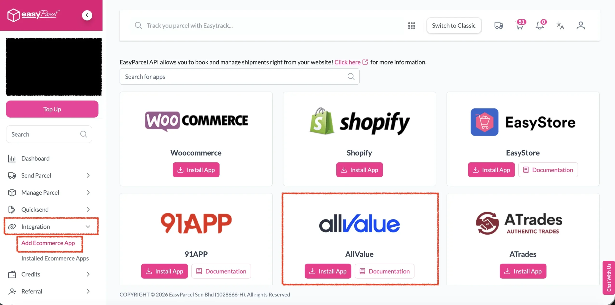 AllValue Integration 1