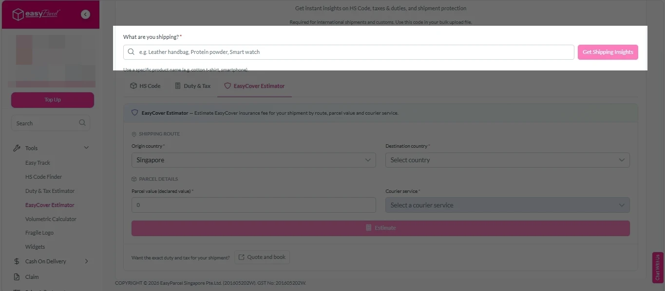 EasyCover Estimator 2