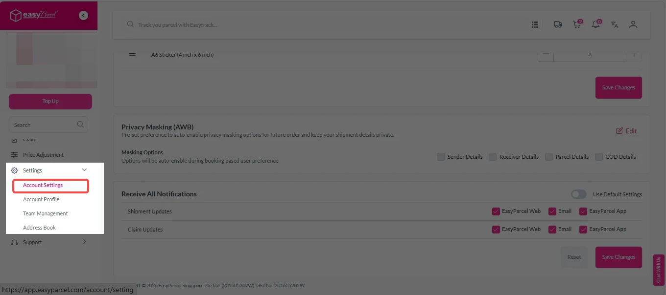 Mask Sender Details 2