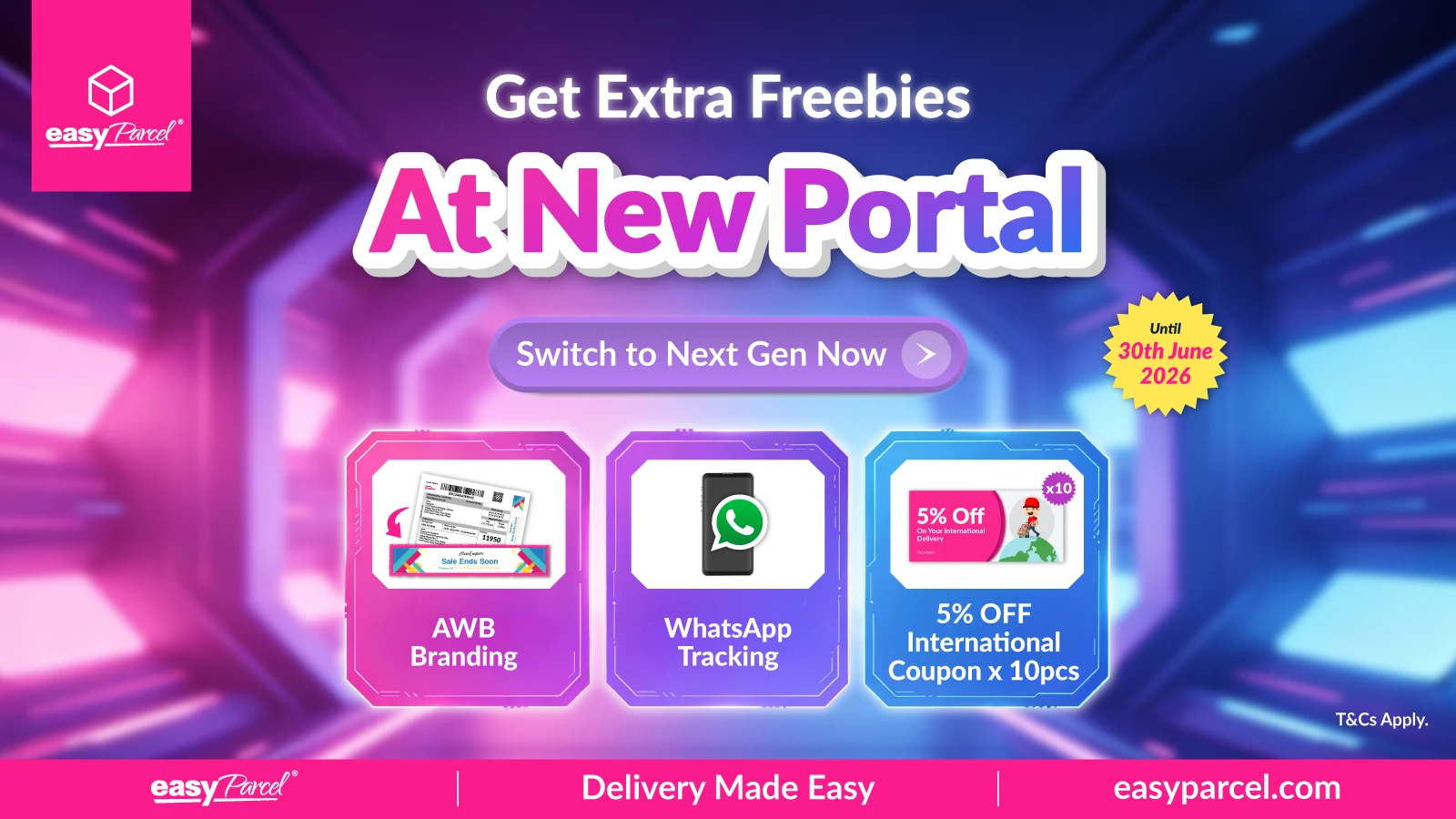 NextGen- AWB, WhatsApp Tracking, Coupon