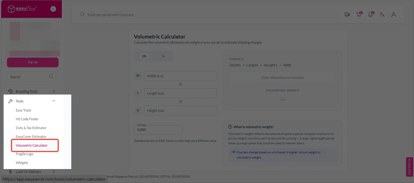 Volumetric Calculator 1