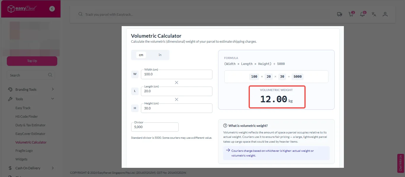 Volumetric Calculator 4