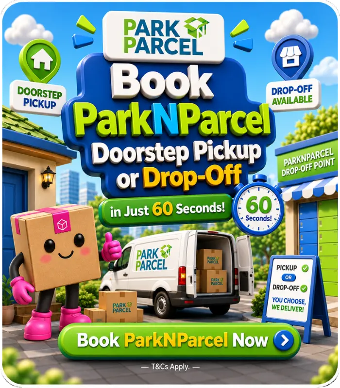 Book ParkNParcel Doorstep Pickup or Drop-Off in Just 60 Seconds! (New)